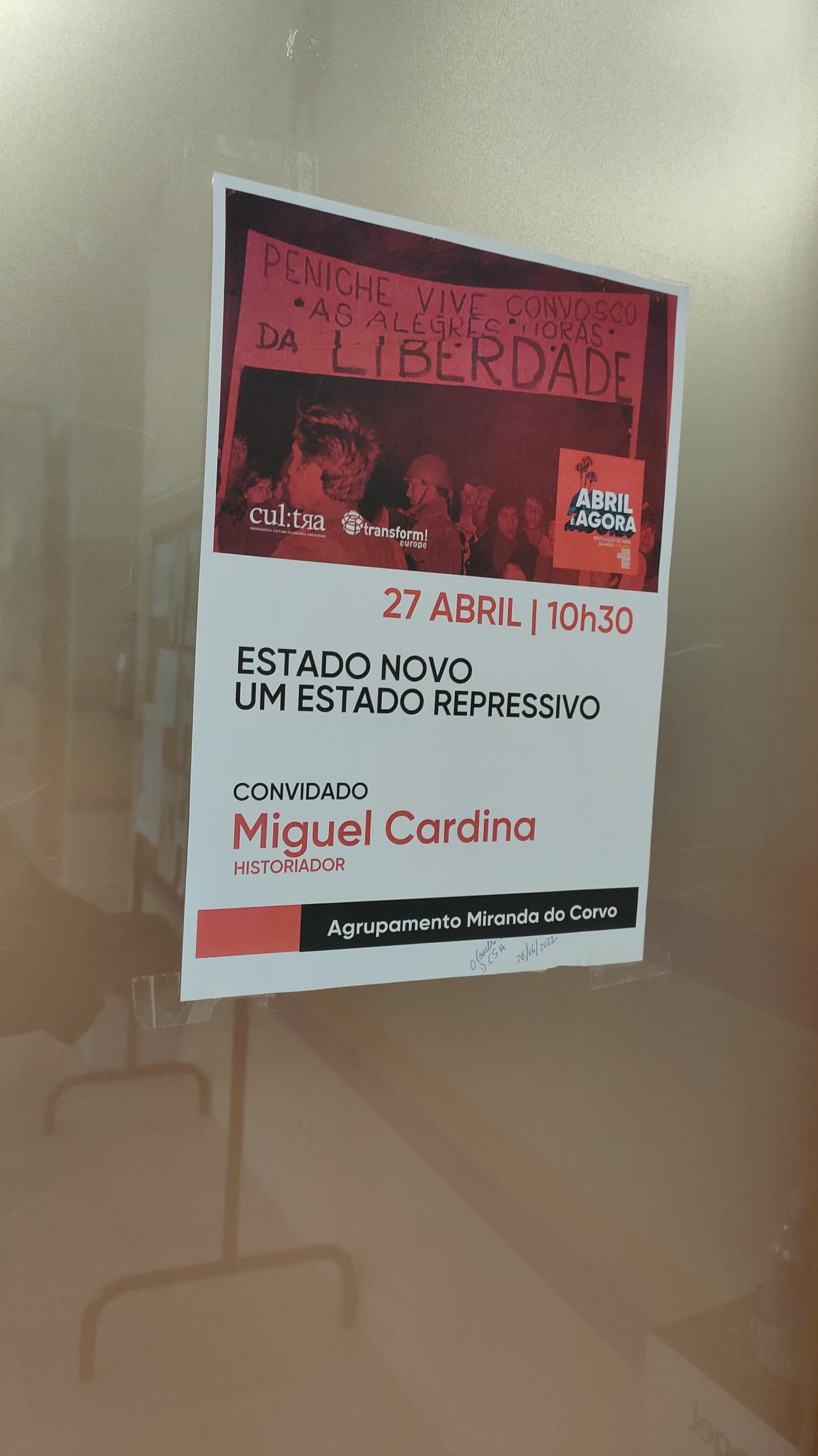 Debate de Abril com Miguel Cardina.